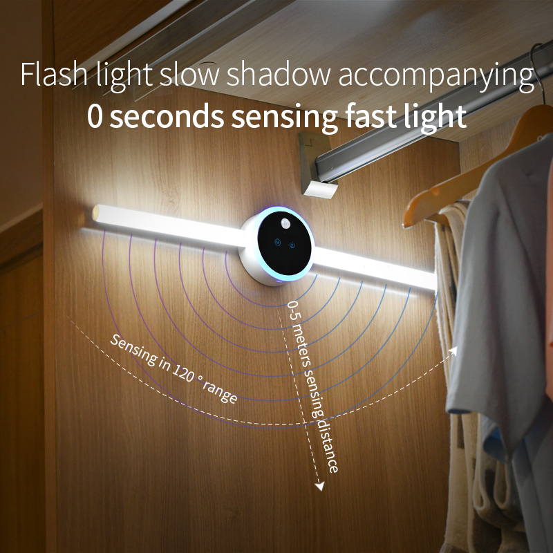 Smart Cabinet Light Clock Timing Sensor Light Removable LED Wardrobe Light Human Body Sensor Light - Image 5