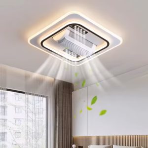 Modern Minimalist Invisible Bladeless Ceiling Fan Light Silent 6 Speed Remote Control For Living Room Bedroom LED Lamp